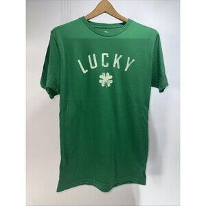 Celebrate St. Patricks Day Green Lucky Four Leaf Clover Shamrock Tshirt Size S🍀